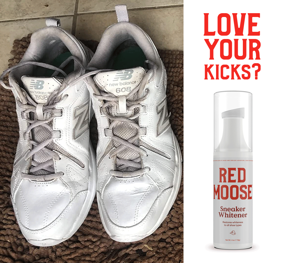 Video Review of #RED MOOSE Shoe and Sneaker Whitener by Avery, 1037 votes
