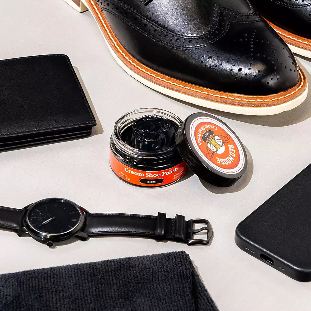 W5 cream leather shoe top polish