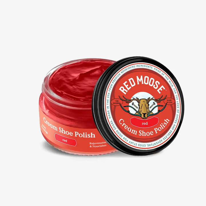 Red Moose Boot and Shoe Cream Polish Made in The USA Black
