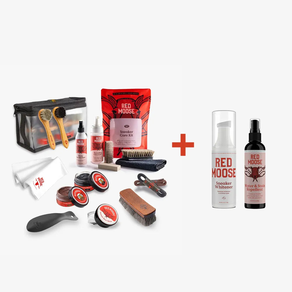 Red Moose Everyman Essential 15 piece Kit All In One Shoe Care Kit